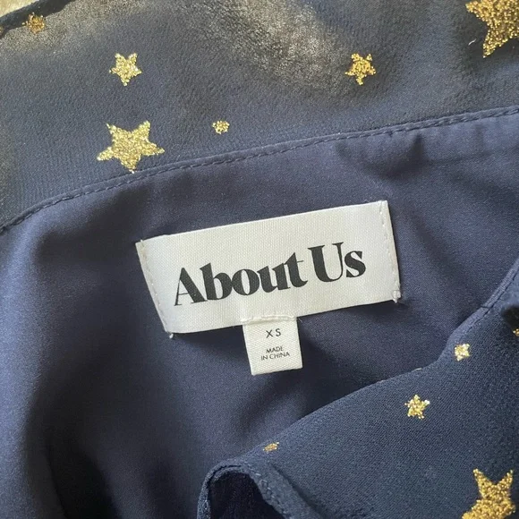 Navy Mini Dress size XS worn once - Picture 2 of 3